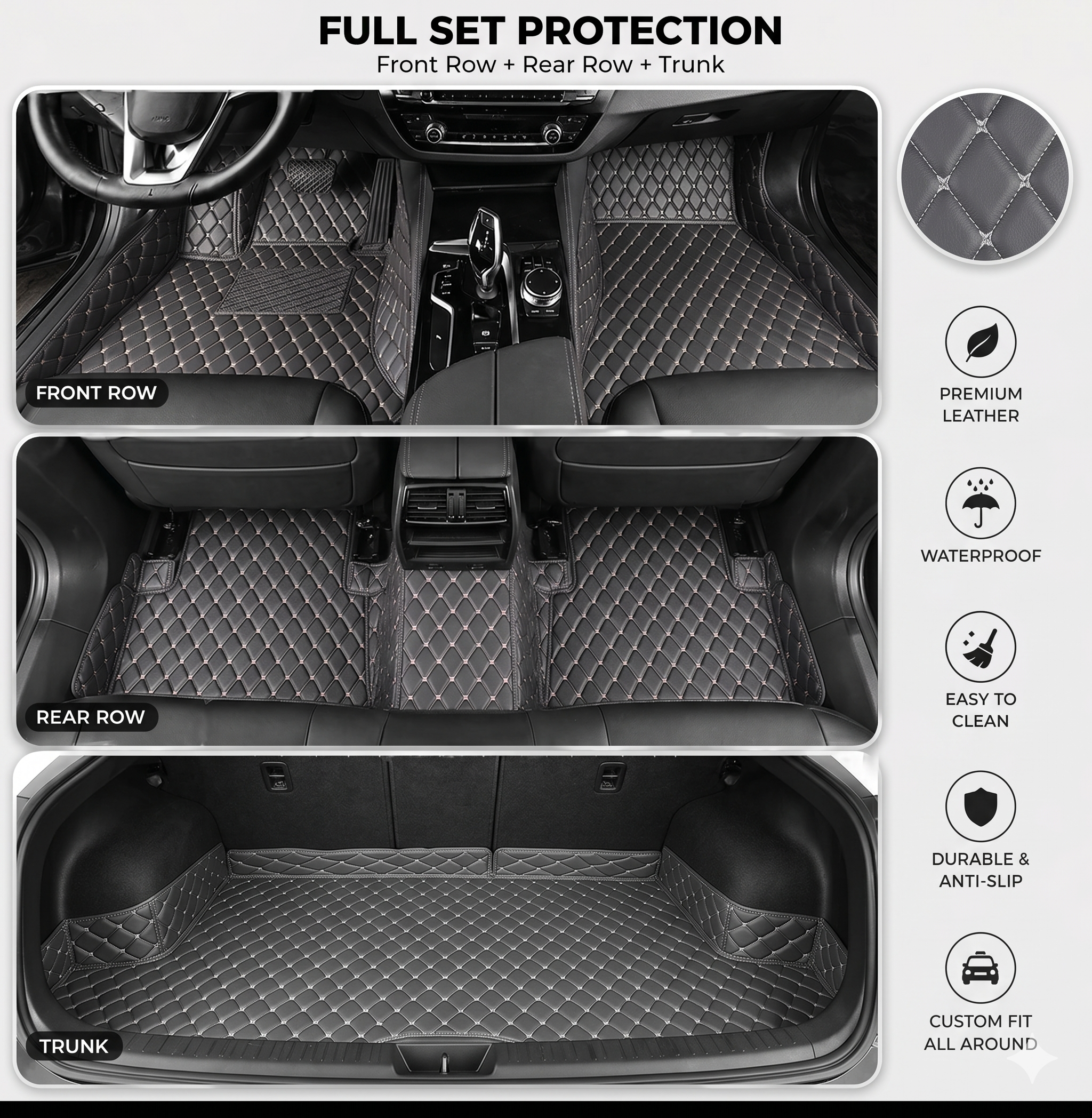 Elvie Heavy Duty Universal Fit Car Mats, SUVs, and Trucks.