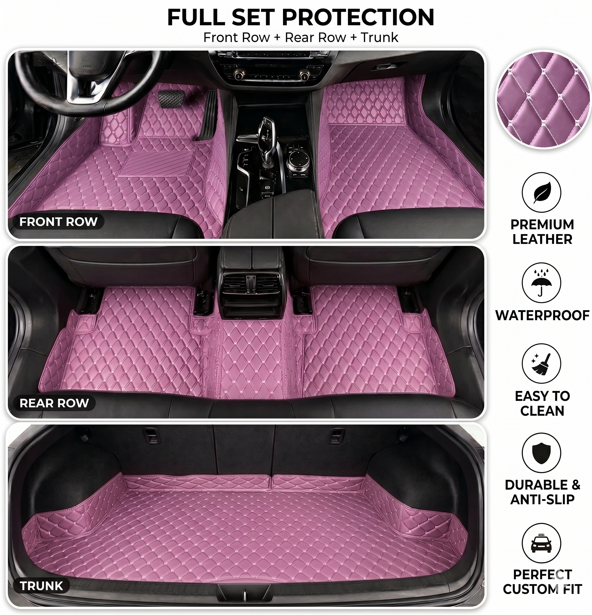 Elvie Heavy Duty Universal Fit Car Mats, SUVs, and Trucks.