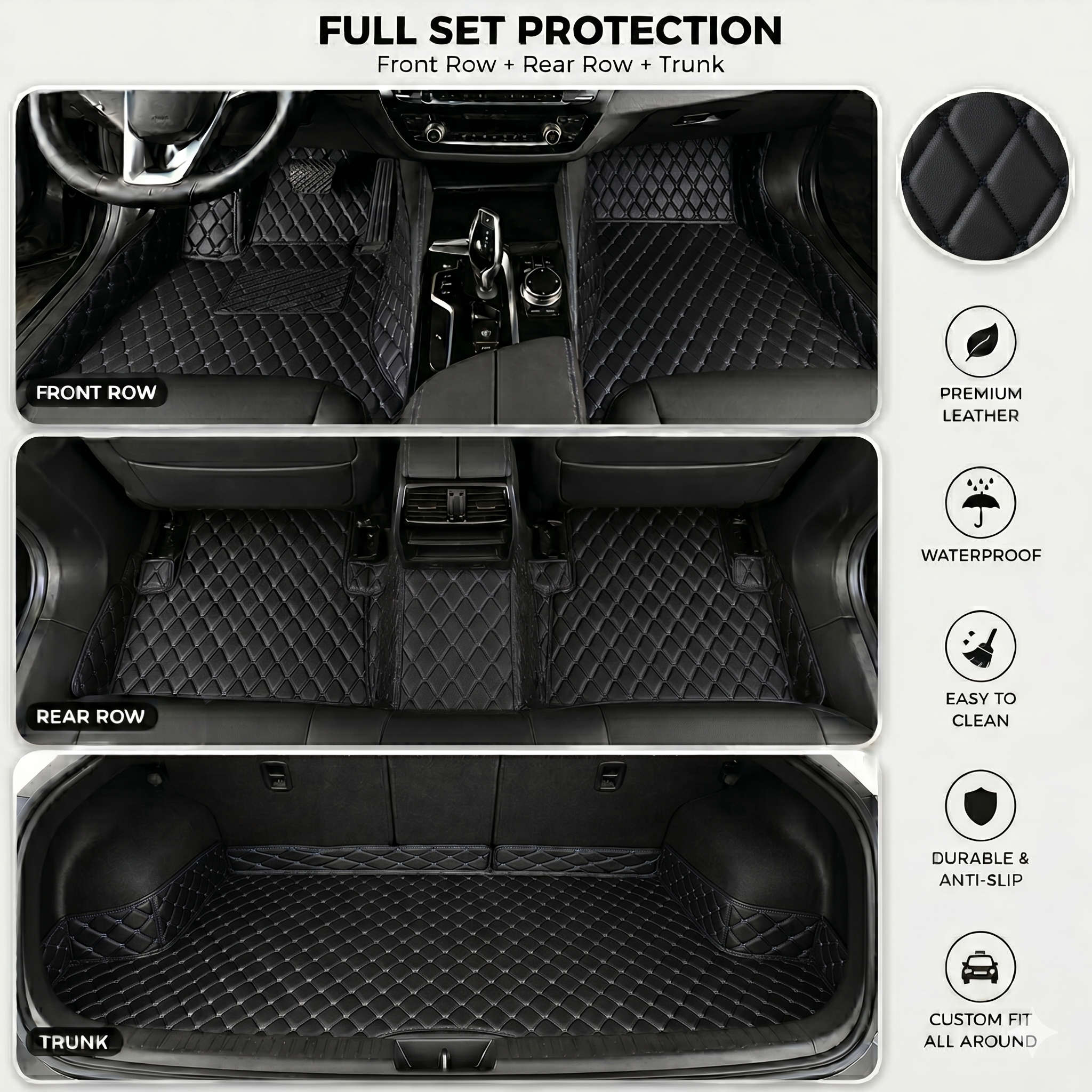 Elvie Heavy Duty Universal Fit Car Mats, SUVs, and Trucks.