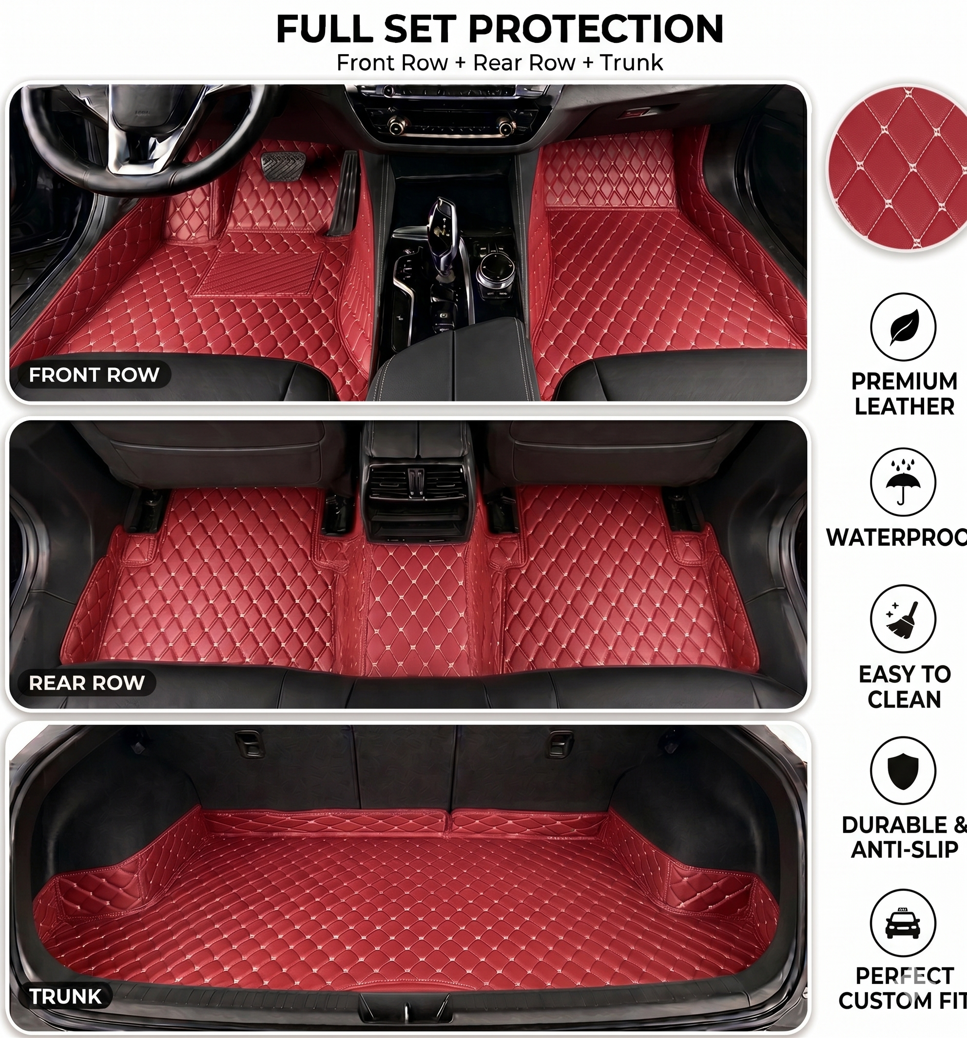 Elvie Heavy Duty Universal Fit Car Mats, SUVs, and Trucks.