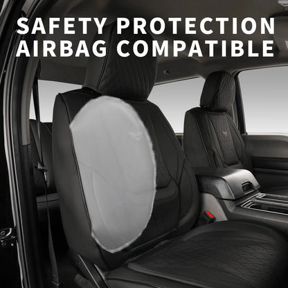 EKR Universal Car Seat Covers 5 Seats Full Set For Toyota Honda Lexus Ford Kia Hyundai Audi Waterproof Leather Auto Seat Protection All-Season Universal Fit Most Car Sedan SUV Car Accessories