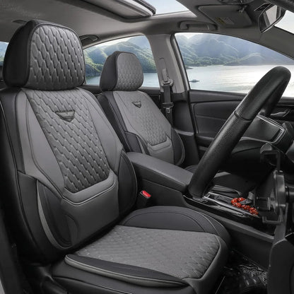 EKR Universal Car Seat Covers 5 Seats Full Set For Toyota Honda Lexus Ford Kia Hyundai Audi Waterproof Leather Auto Seat Protection All-Season Universal Fit Most Car Sedan SUV Car Accessories