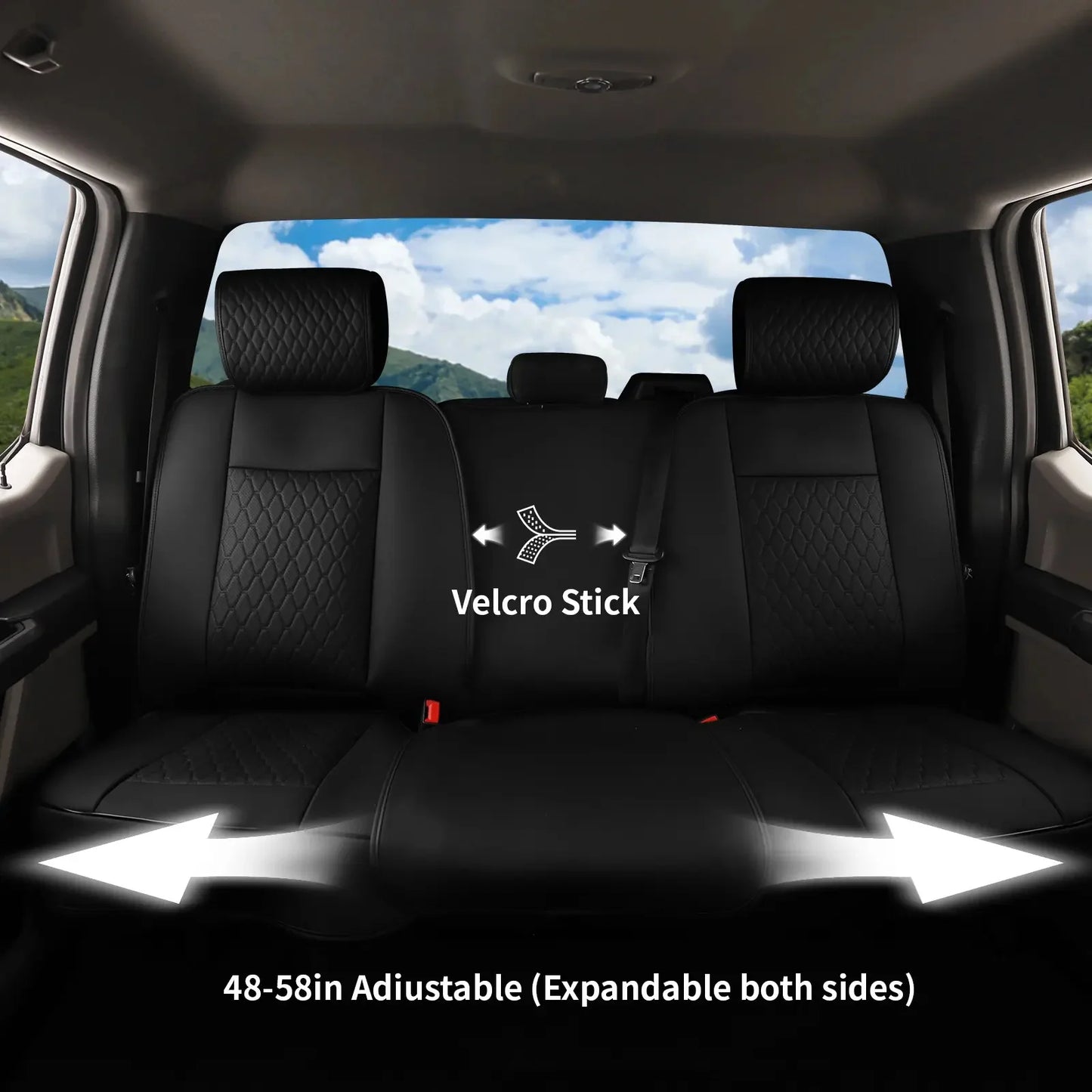 EKR Universal Car Seat Covers 5 Seats Full Set For Toyota Honda Lexus Ford Kia Hyundai Audi Waterproof Leather Auto Seat Protection All-Season Universal Fit Most Car Sedan SUV Car Accessories