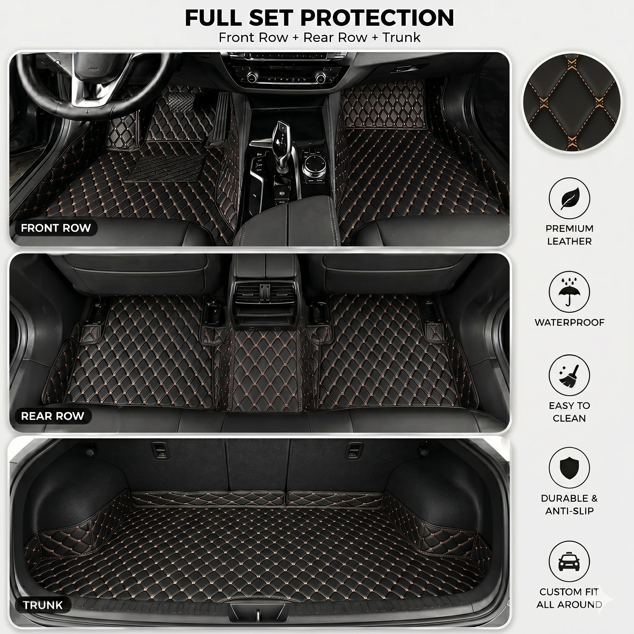Elvie Heavy Duty Universal Fit Car Mats, SUVs, and Trucks.